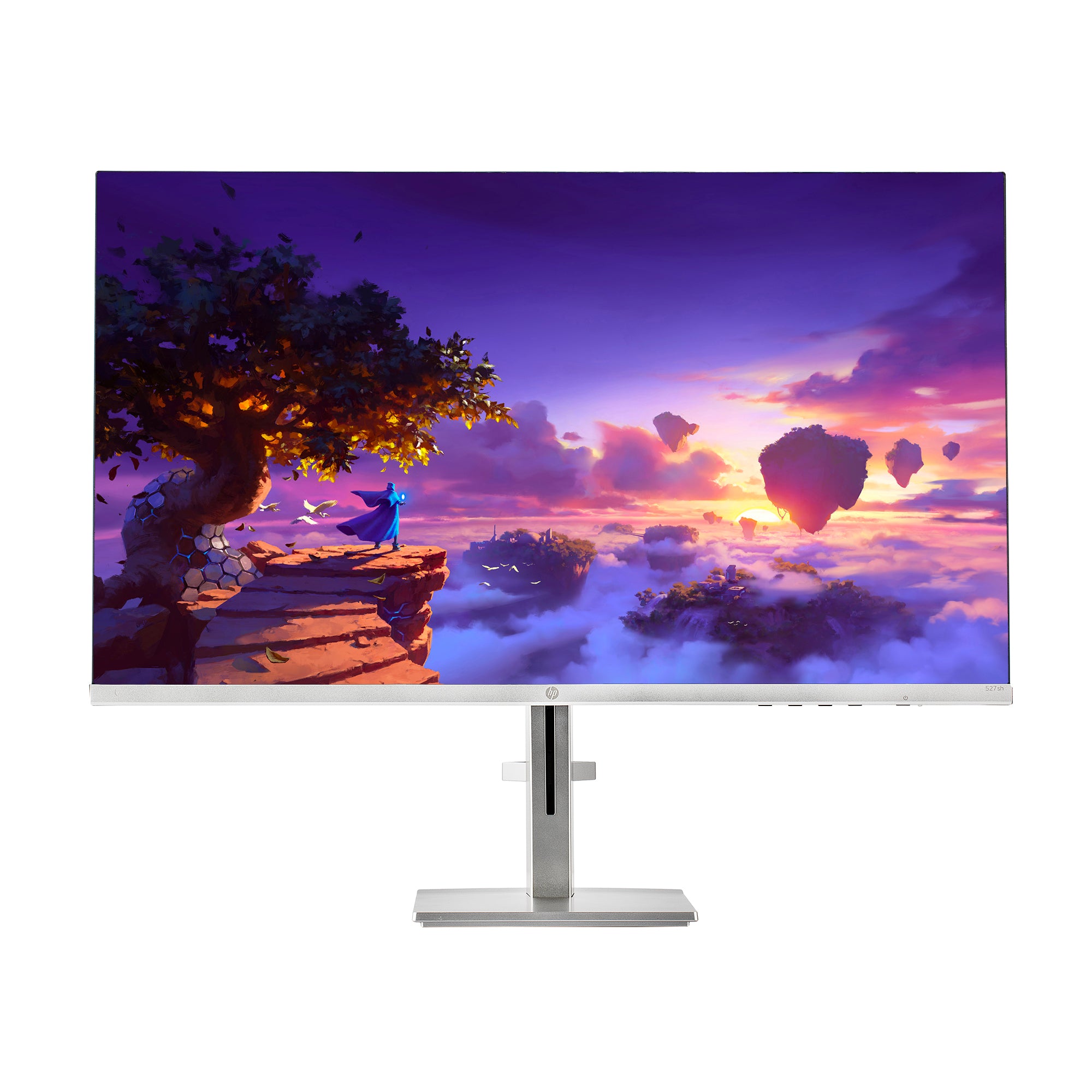 HP Series 5 527sh Height Adjust Monitor 94C50AA#ABA (Replaces M27h) w/Docztorm Dock, 27" FHD IPS (1920x1080) Display, 2X HDMI, 1x VGA, Ideal for Home & Business, Black/Silver (2025 Latest Model)