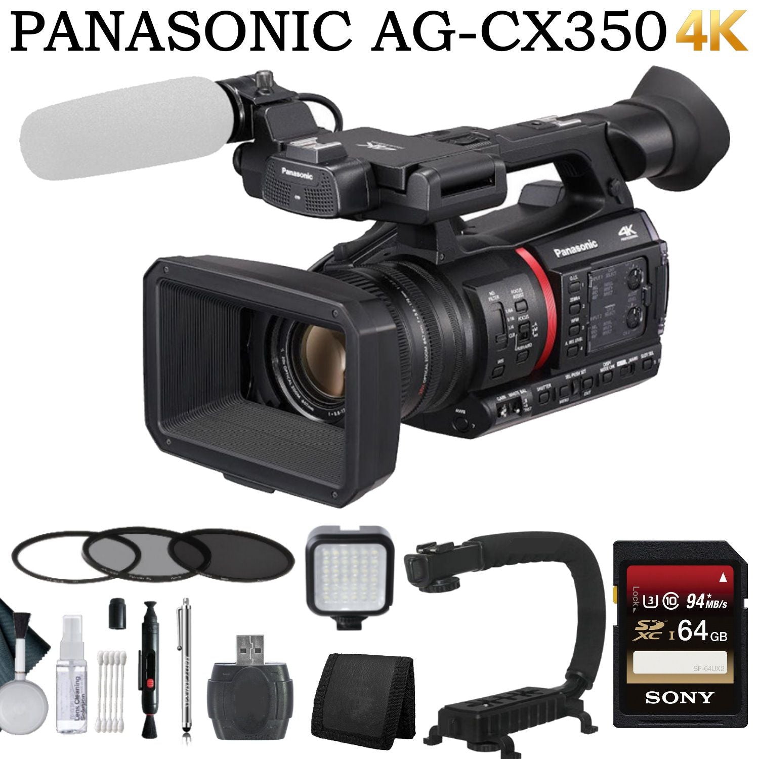 Panasonic AG-CX350 4K Handheld Camcorder