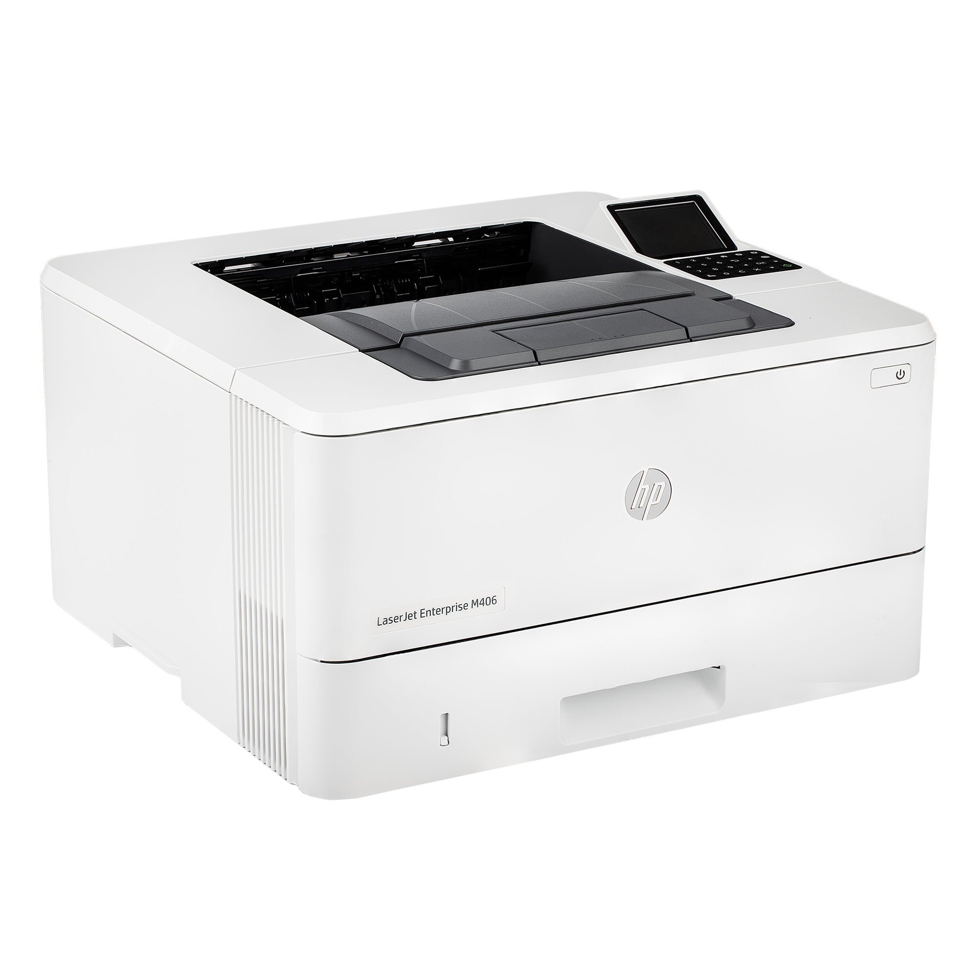 HP LaserJet Enterprise M406dn Monochrome Printer with built-in Ethernet & 2-sided printing 3PZ15A , white
