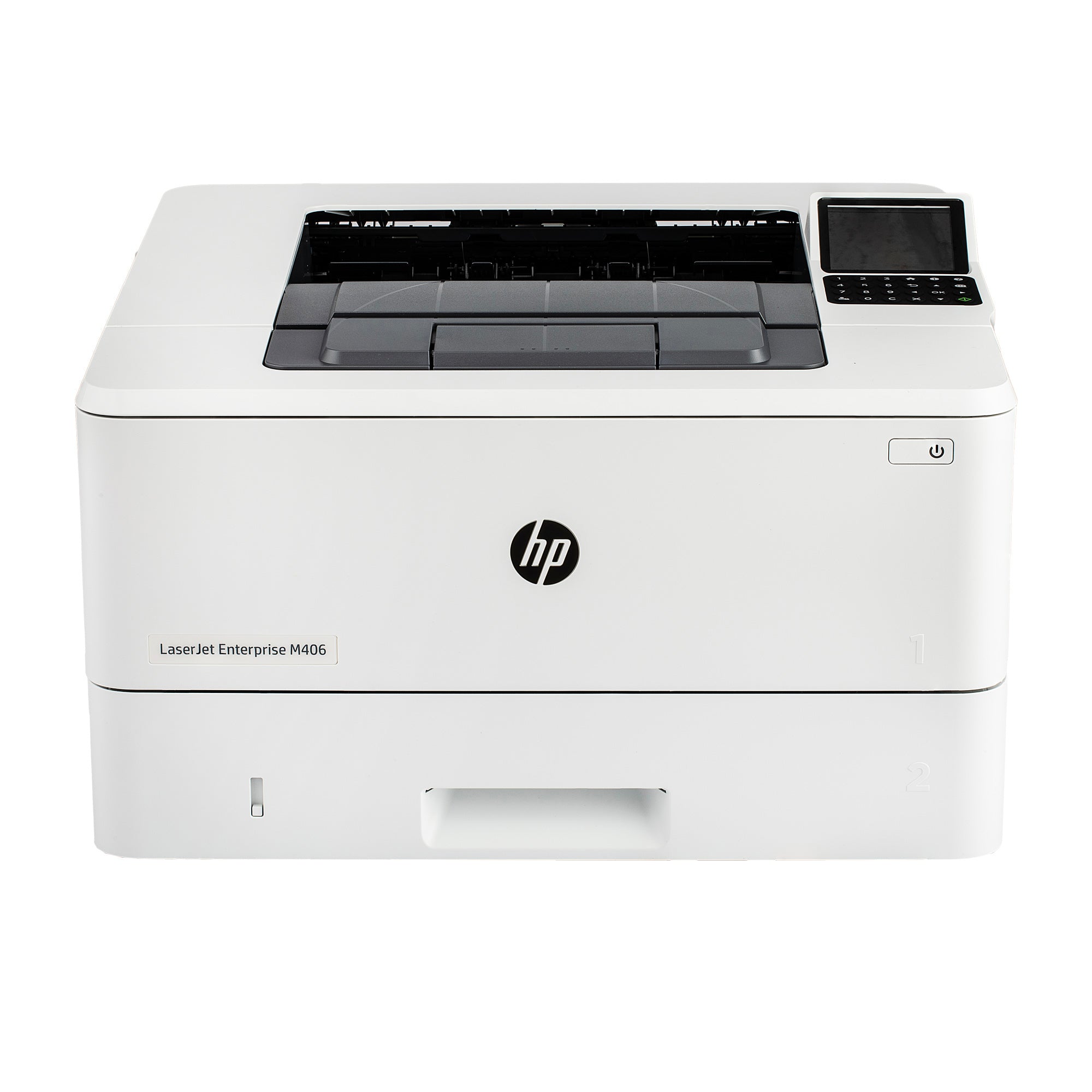 HP LaserJet Enterprise M406dn Monochrome Printer with built-in Ethernet & 2-sided printing 3PZ15A , white