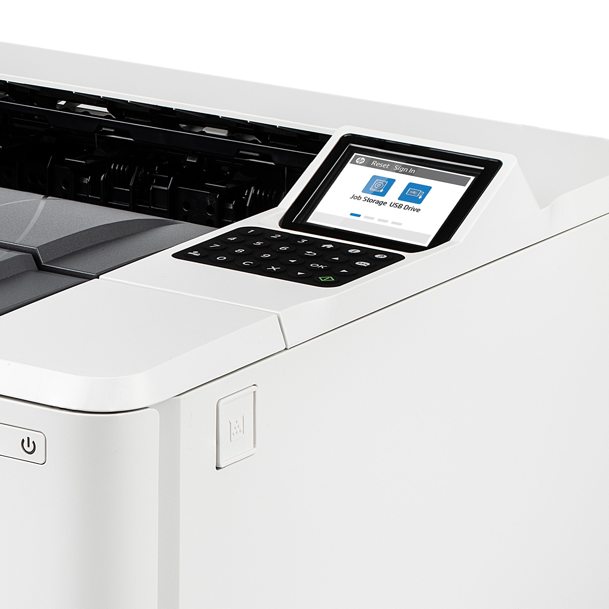 HP LaserJet Enterprise M406dn Monochrome Printer with built-in Ethernet & 2-sided printing 3PZ15A , white