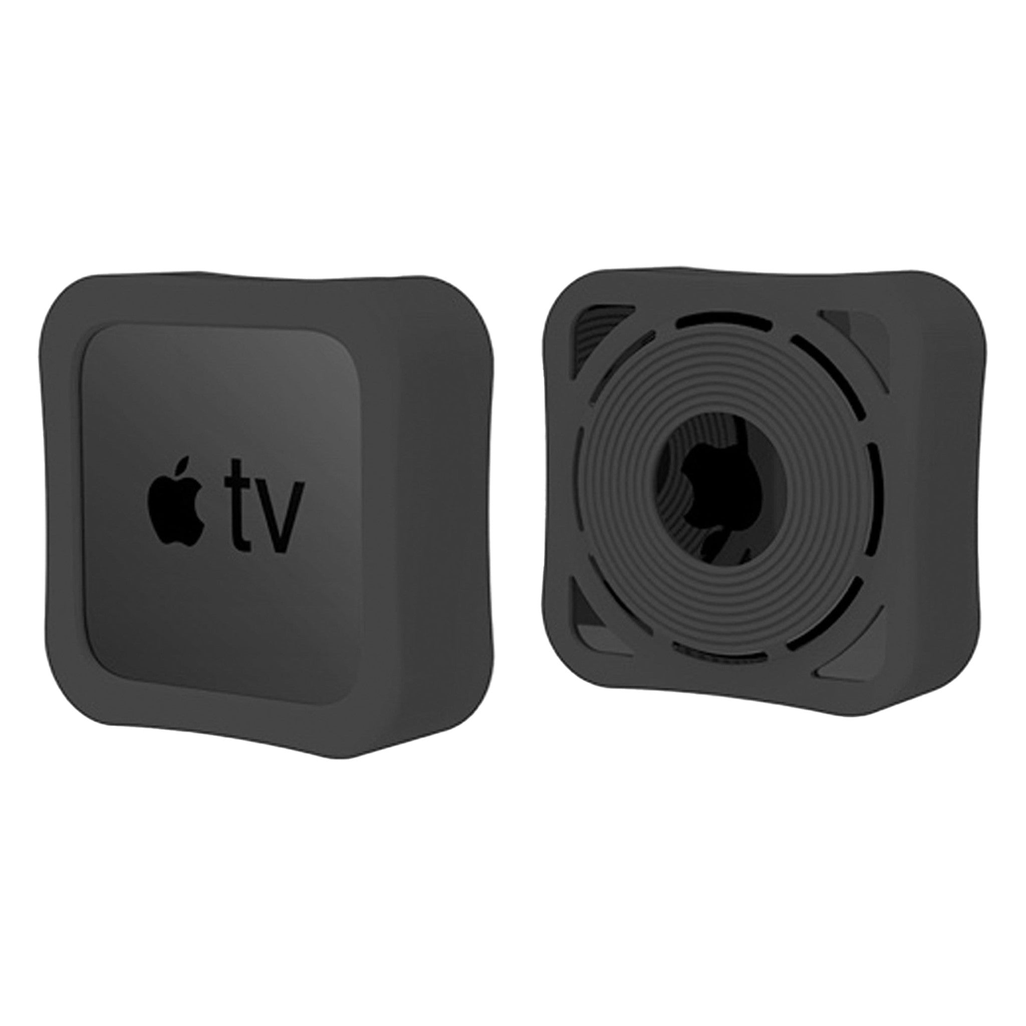 Silicone Case for Apple TV 4K Remote Control & Set-top Box case - Black 6Ave