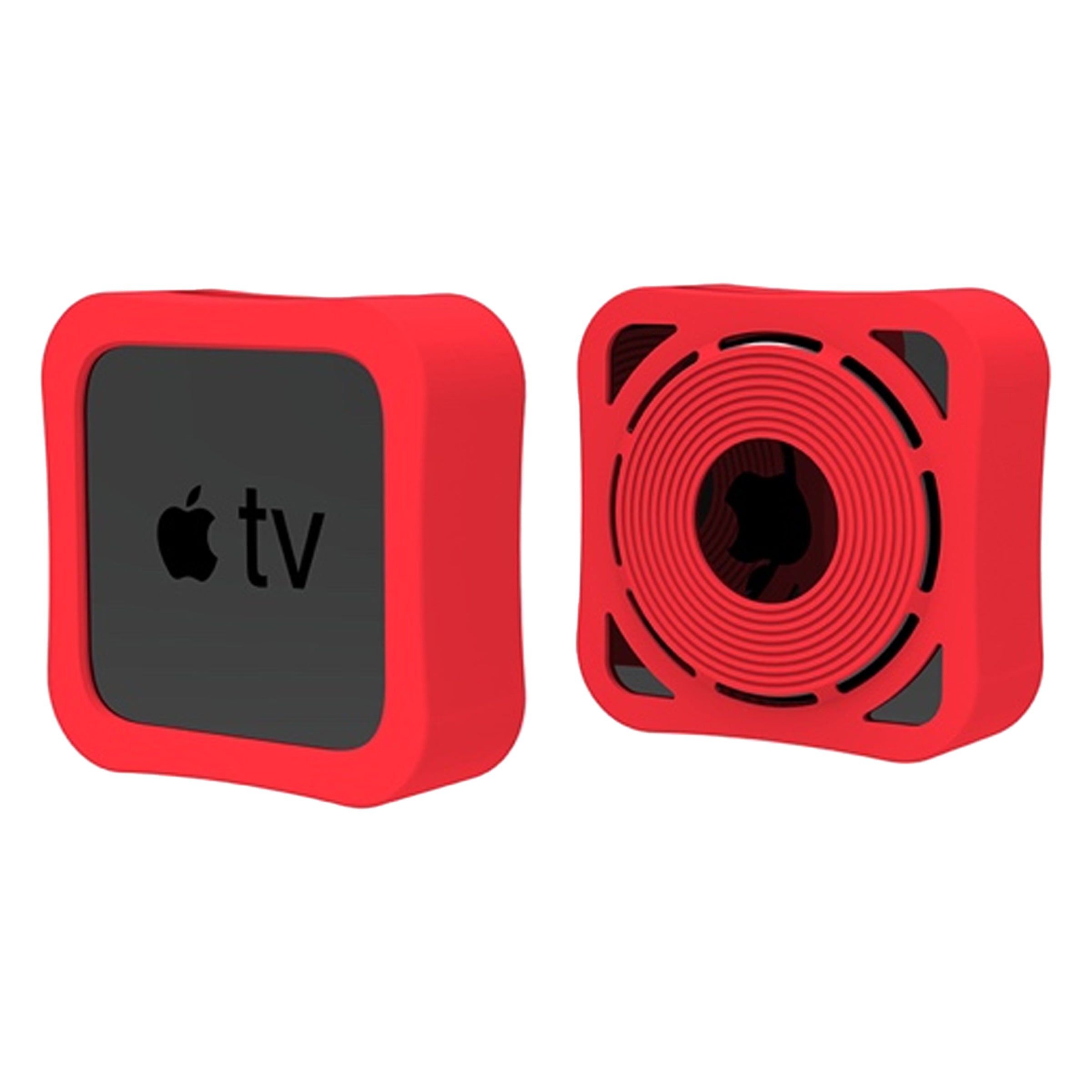 Silicone Case for Apple TV 4K Remote Control & Set-top Box case - Red