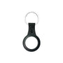 AirTag TPU Case leather finish with keychain Black