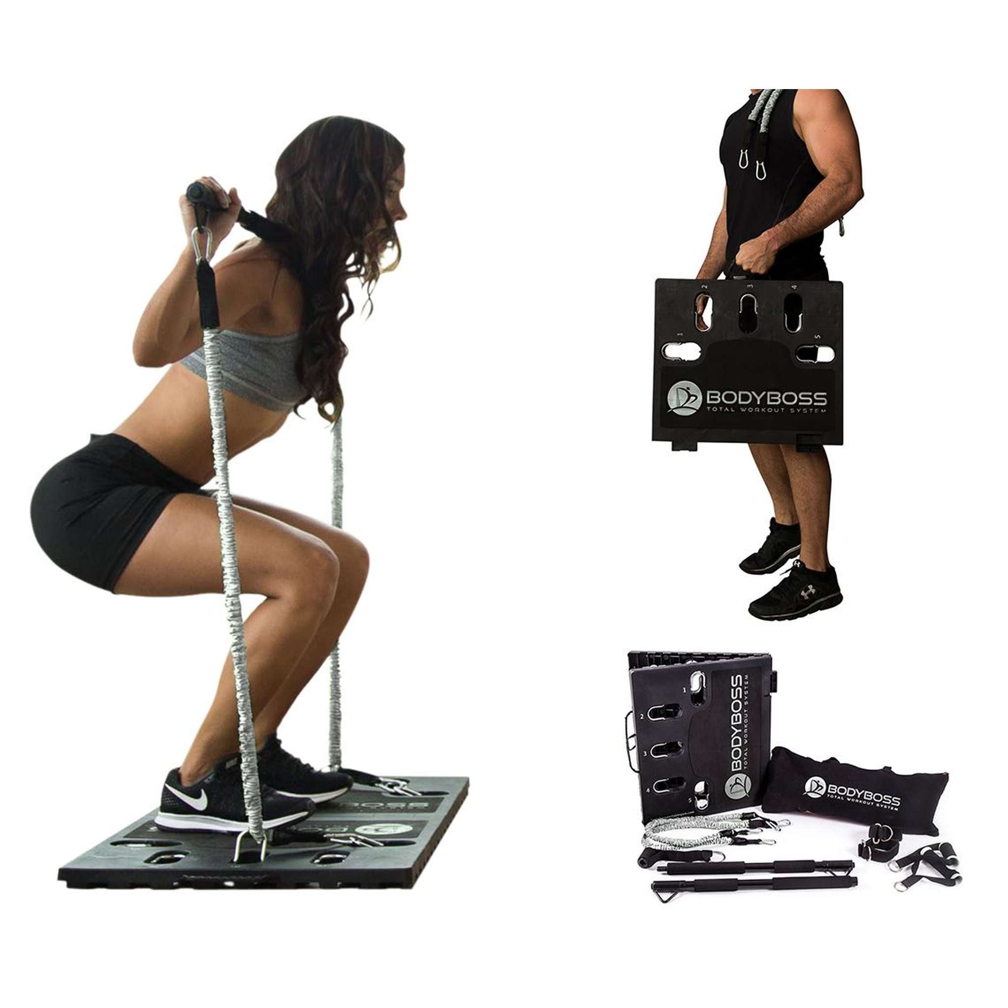 BodyBoss Home Gym 2.0 By 6Ave- Full Portable Gym Home Workout Bundle - PKG2-Silver