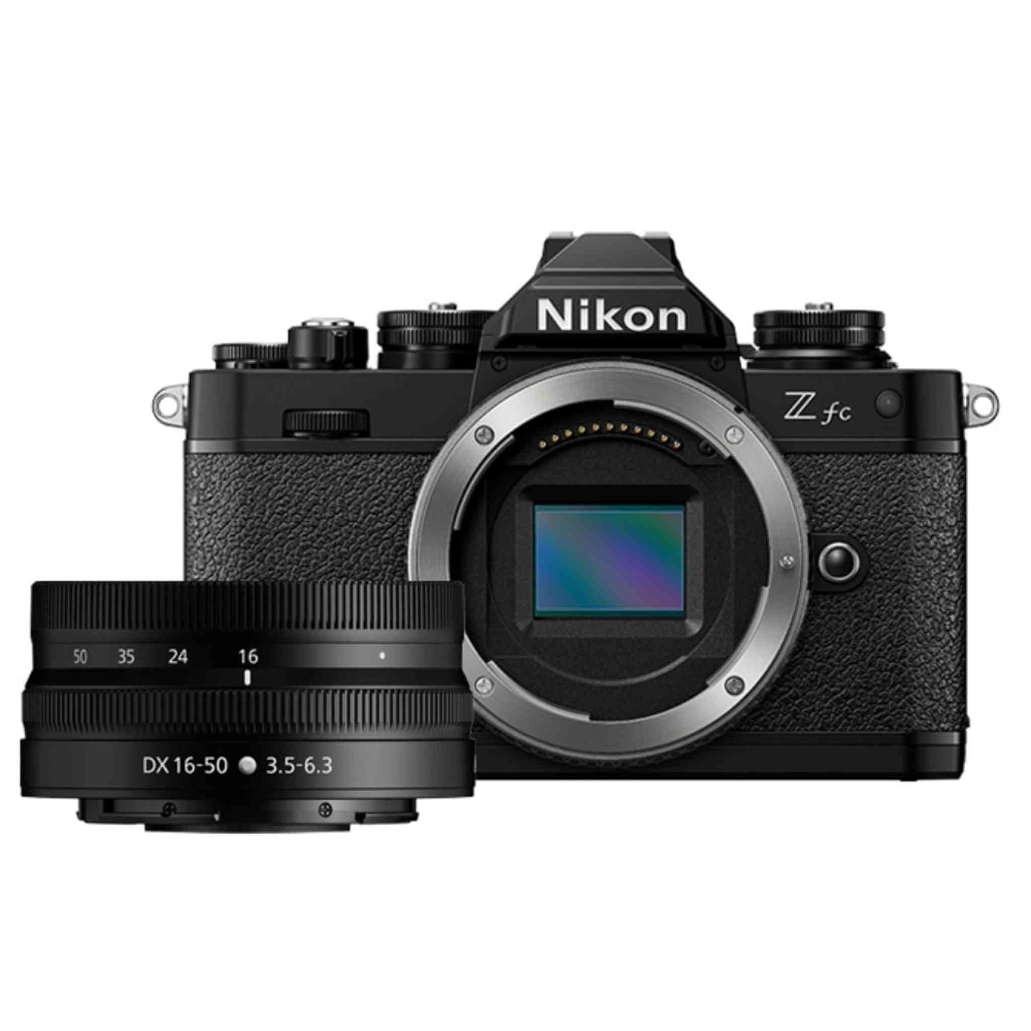 Nikon Z fc DX-Format Mirrorless Camera Body Black w/NIKKOR Z DX 16-50mm f/3.5-6.3 VR Black - Reconditioned Nikon
