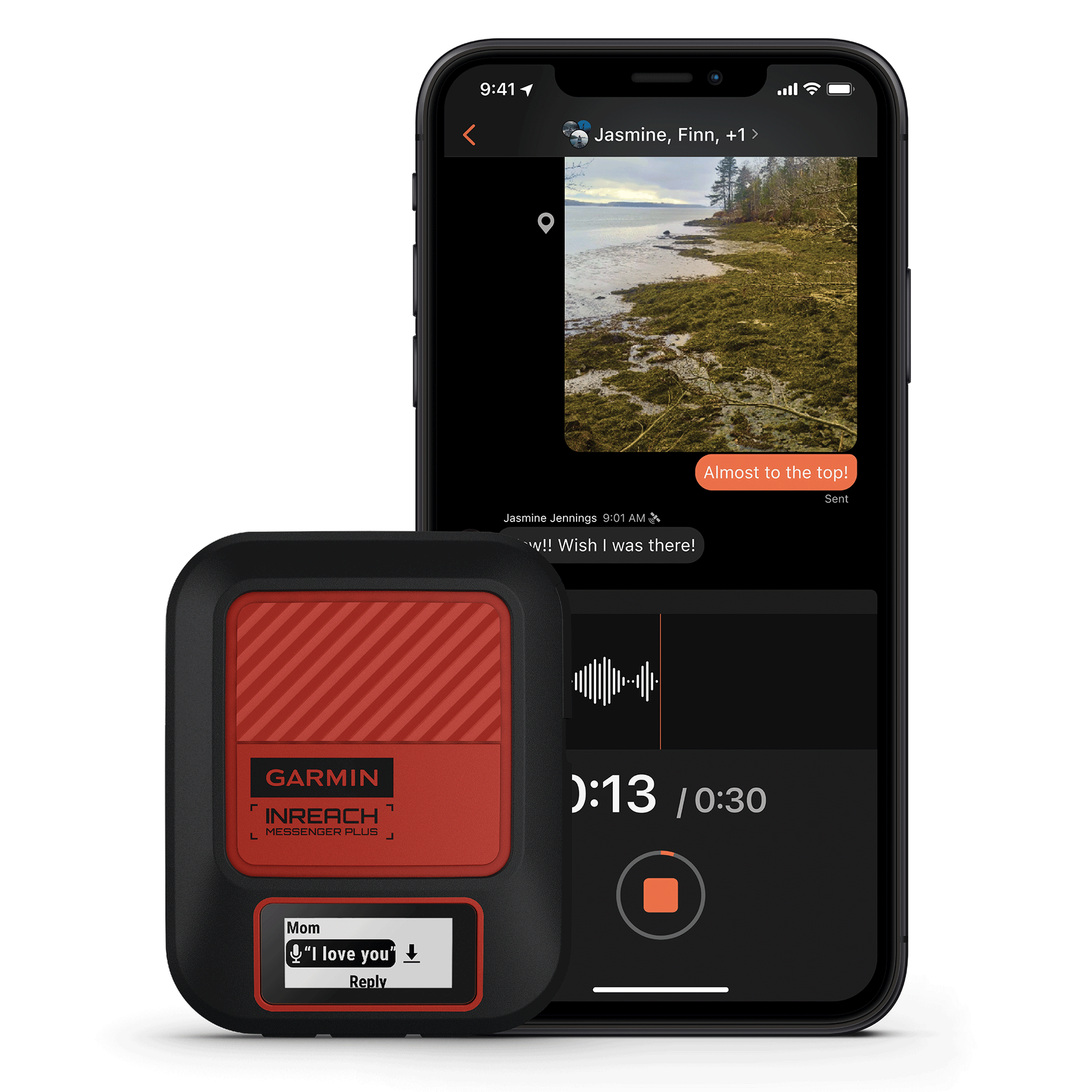 Garmin inReach Messenger Plus, SOS Satellite Communicator with Photo, Text & Voice Messaging Bundle