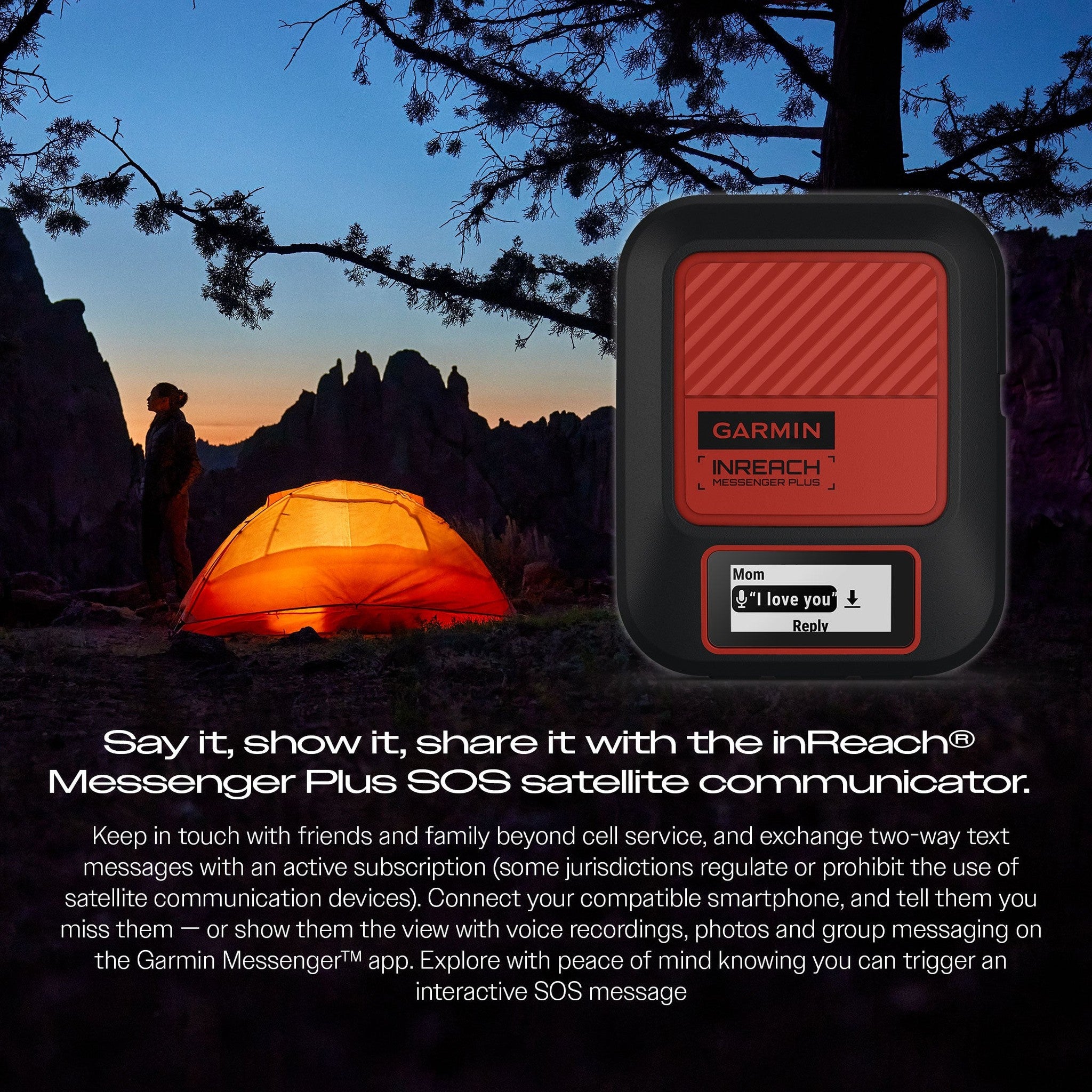 Garmin inReach Messenger Plus, SOS Satellite Communicator with Photo, Text & Voice Messaging Bundle