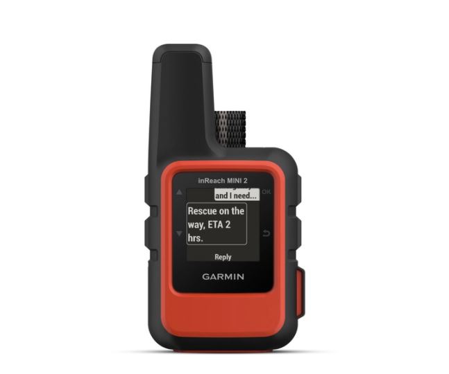 Garmin inReach Mini 2 Satellite Communicator (Flame Red) with Battery Charger