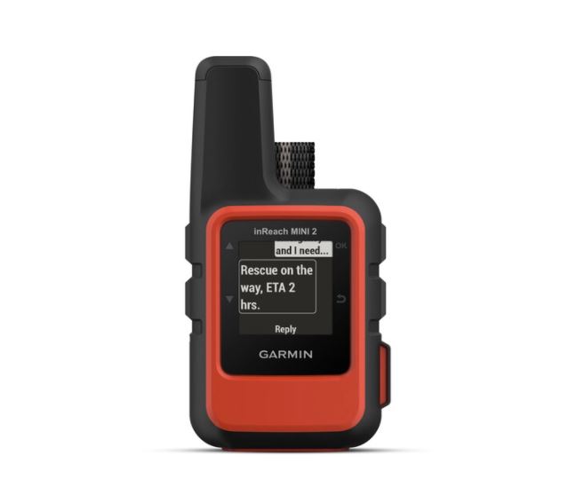 Garmin inReach Mini 2 Satellite Communicator (Flame Red) with Power Adapters