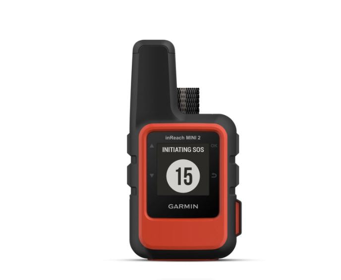 Garmin inReach Mini 2 Satellite Communicator (Flame Red) with Power Adapters