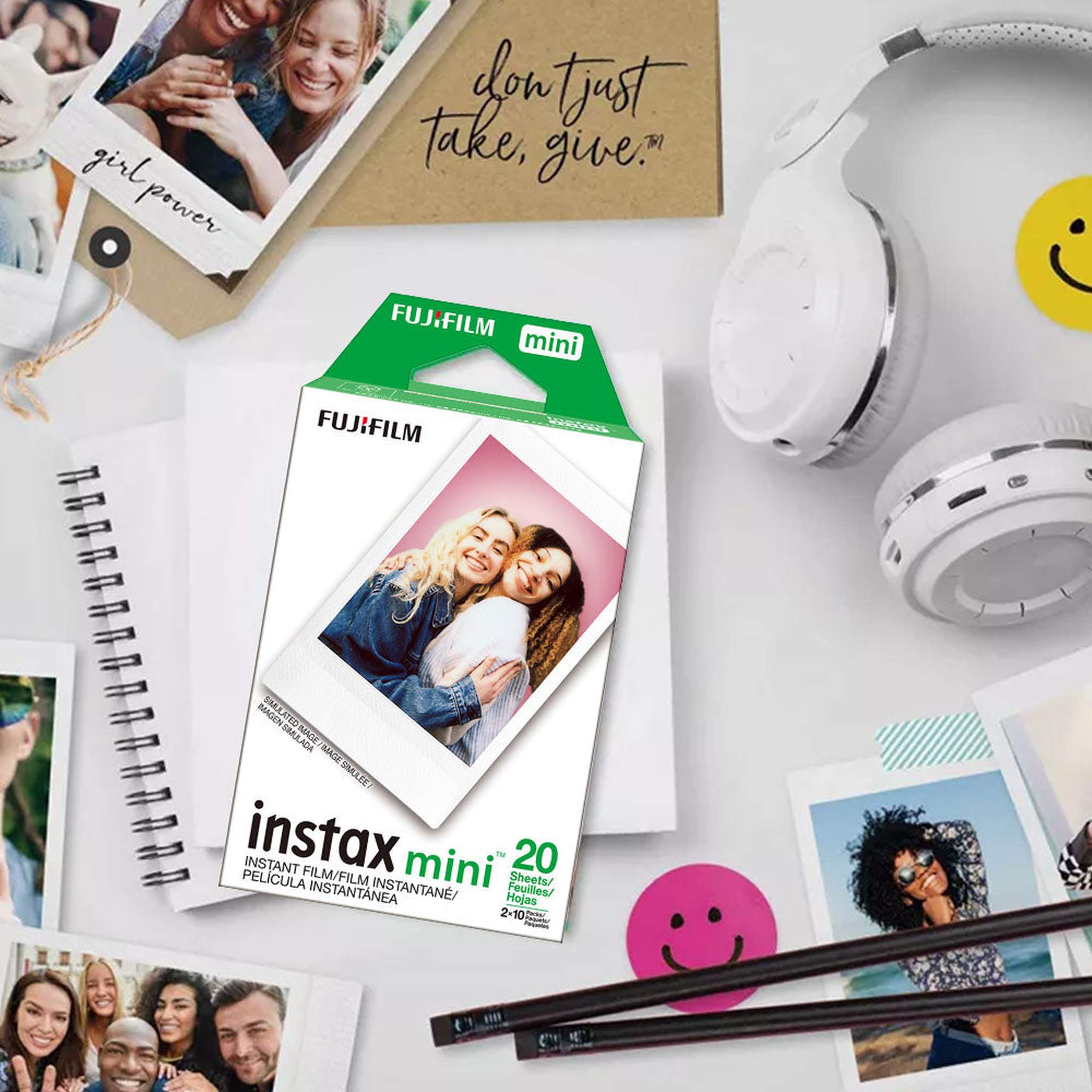 Fujifilm Instax Mini Instant Camera Film 20 Exposure + Cleaning Cloth