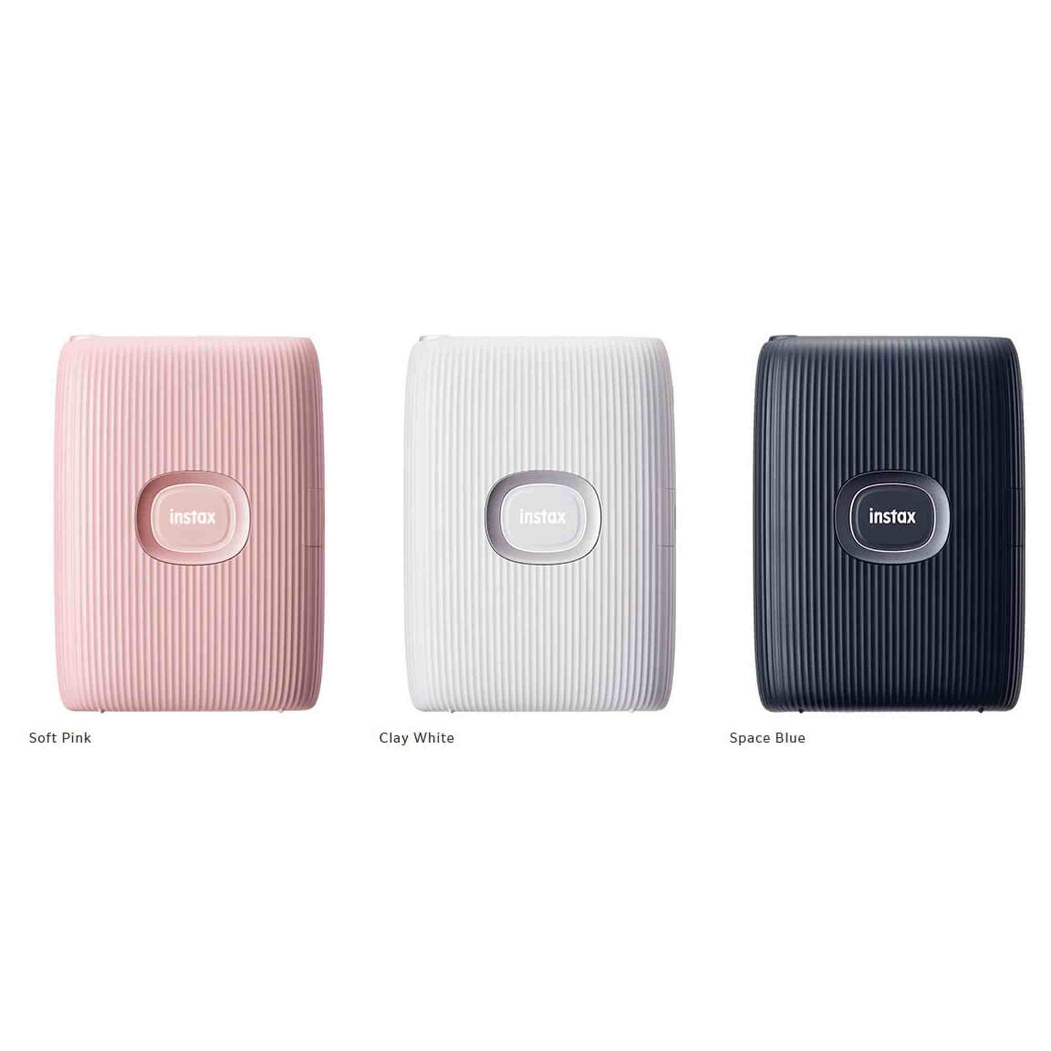Fujifilm 16767155 Instax Mini Link 2 Smartphone Printer Clay White with 20 Shots Fujifilm