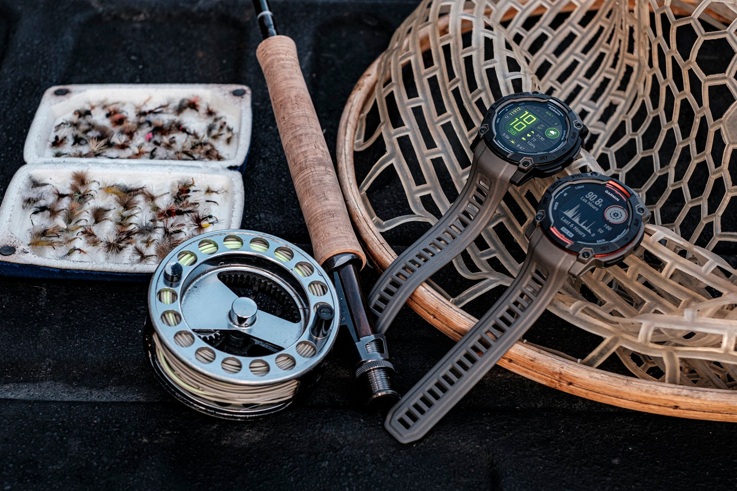 Garmin Instinct 3 45mm, AMOLED, Outdoor GPS Smartwatch Neo Tropic Bundle