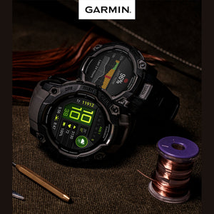 Garmin Instinct 3 50mm Outdoor GPS Smartwatch, 24 Days Battery Life Charcoal Bundle