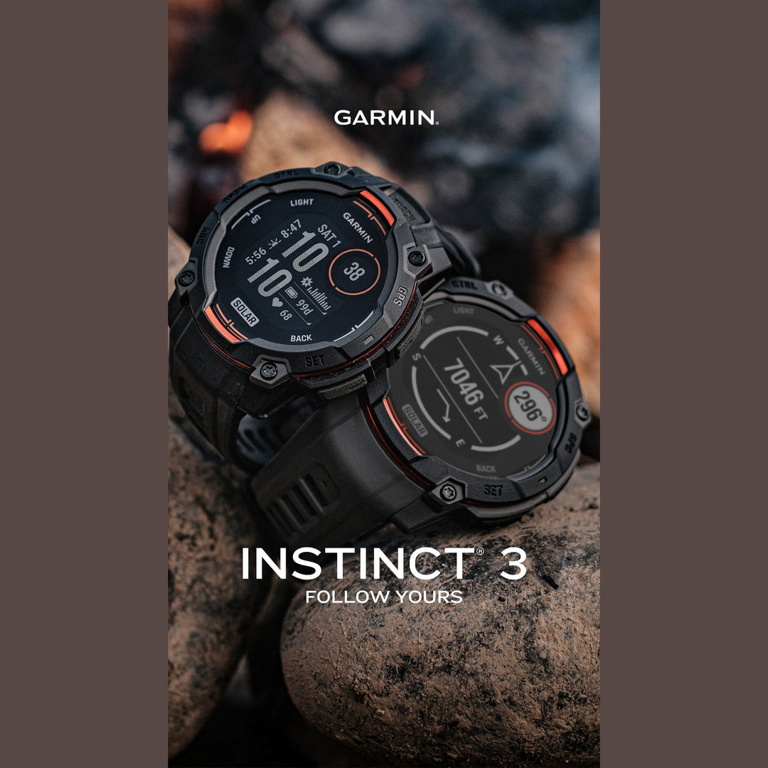 Garmin Instinct 3 45mm AMOLED Outdoor GPS Smartwatch Built-in Flashlight (Black)