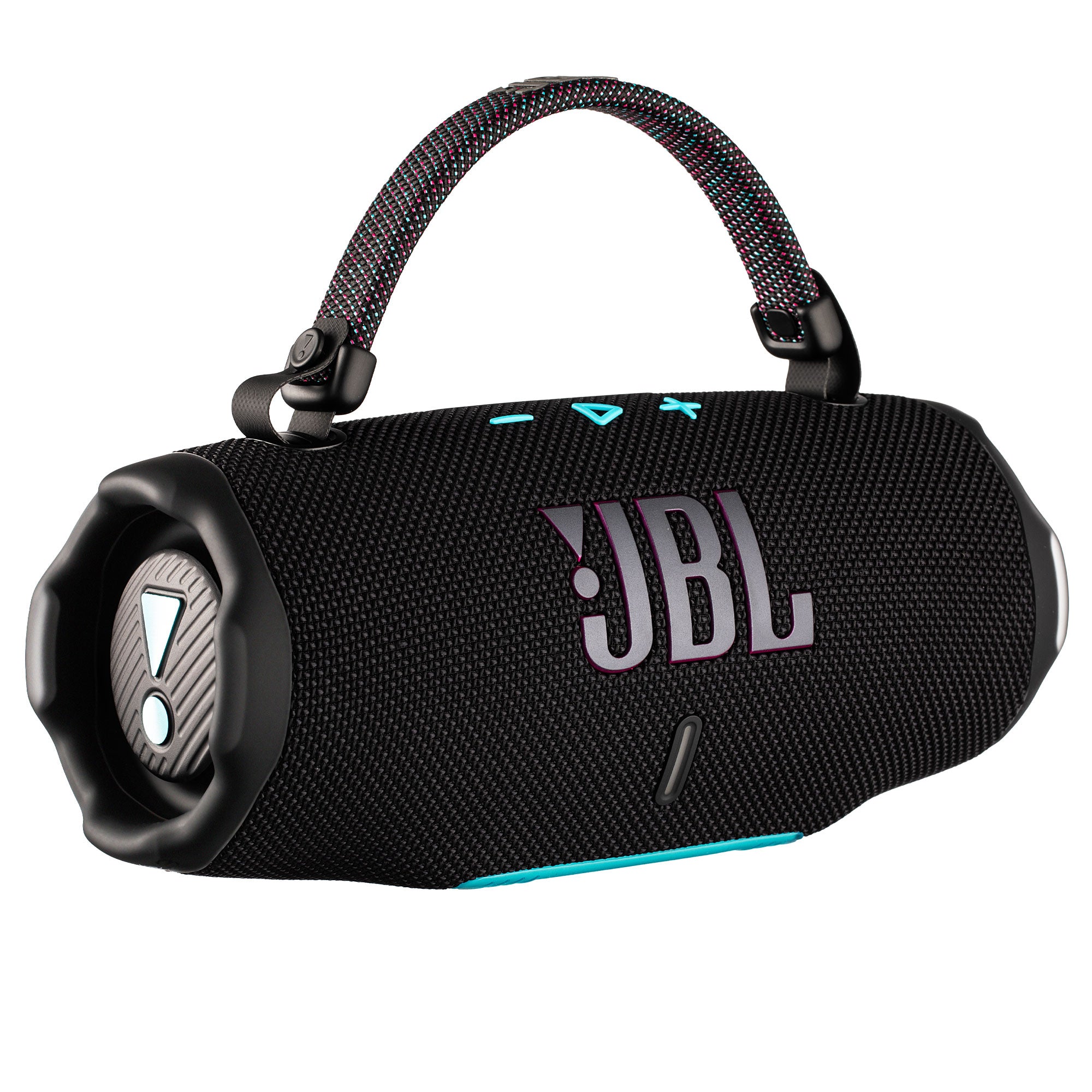 JBL Charge 6 - Portable Waterproof & Drop-Proof Bluetooth Speaker, Bold Pro Sound with AI Sound Boost, 28Hrs of Playtime, Built-in powerbank & Comes with a Sturdy/Removable Carrying Strap (Funky)