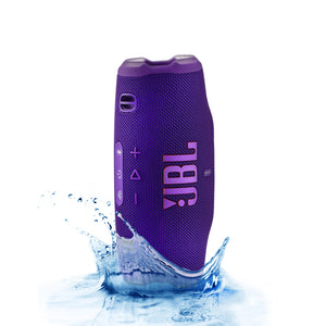 JBL Charge 6 - Portable Waterproof & Drop-Proof Bluetooth Speaker, Bold Pro Sound with AI Sound Boost, 28Hrs of Playtime, Built-in powerbank & Comes with a Sturdy/Removable Carrying Strap Purple