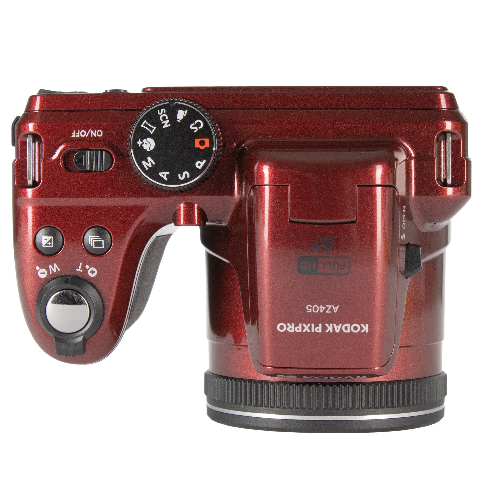 KODAK Pixpro Astro Zoom AZ405 Digital Camera Bridge, X40 Zoom, 24 mm Wide Angle, 20 Megapixels, LCD 3, Full HD 1080p Video, OIS, AA Battery - Red