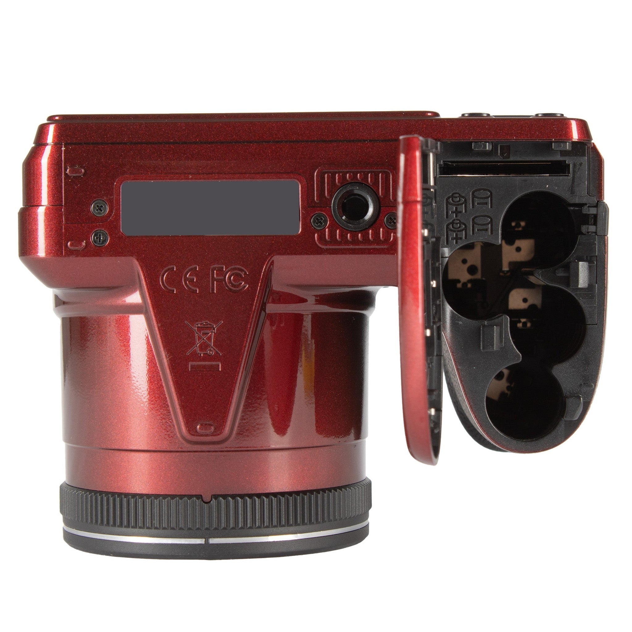 KODAK Pixpro Astro Zoom AZ405 Digital Camera Bridge, X40 Zoom, 24 mm Wide Angle, 20 Megapixels, LCD 3, Full HD 1080p Video, OIS, AA Battery - Red KODAK