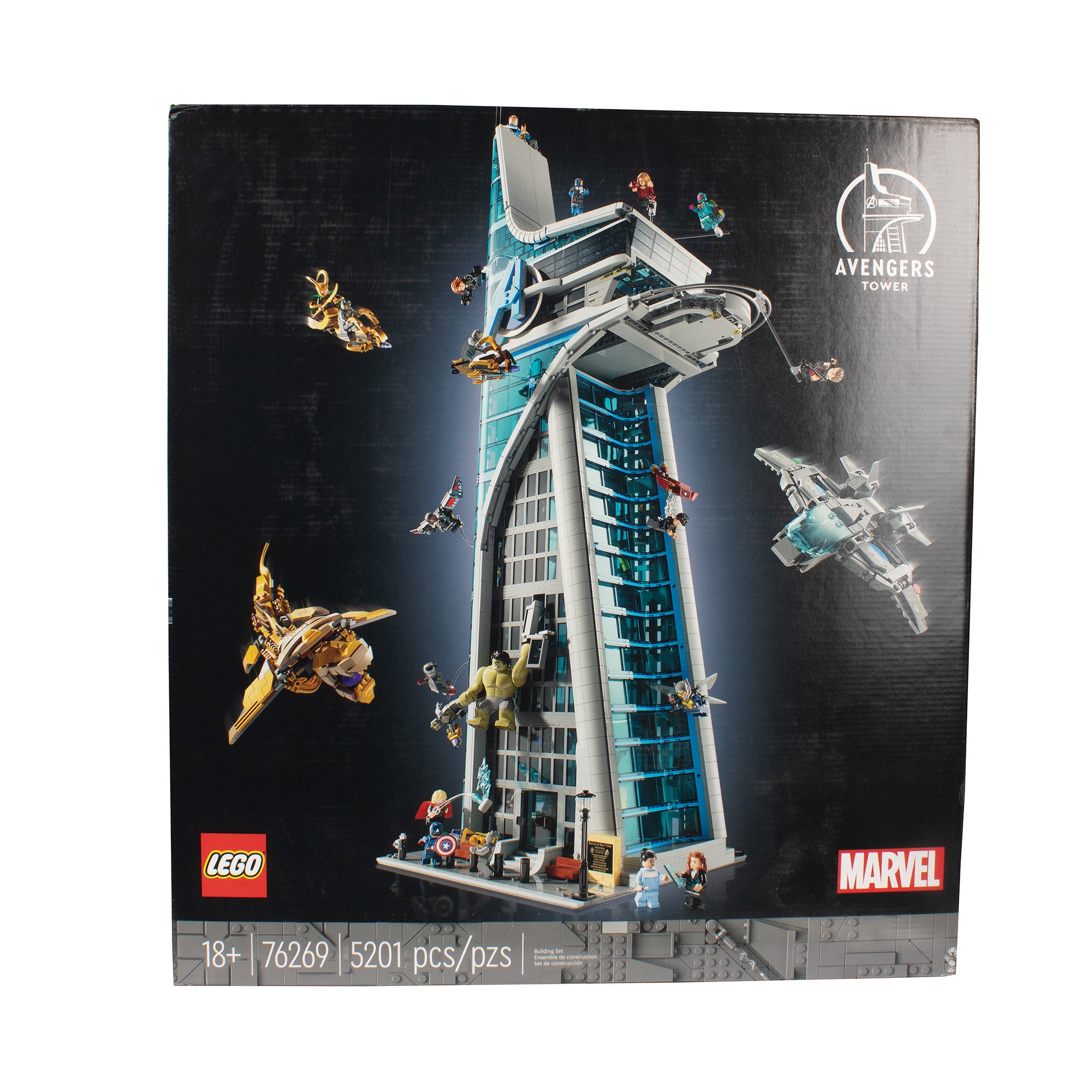 LEGO Marvel Avengers Tower Building Kit, Detailed Recreation of The Iconic HQ Featuring Classic Movie Scenes, 31 Figures and Authentic Accessories, Gift for Marvel Fans and Model-Makers, 76269