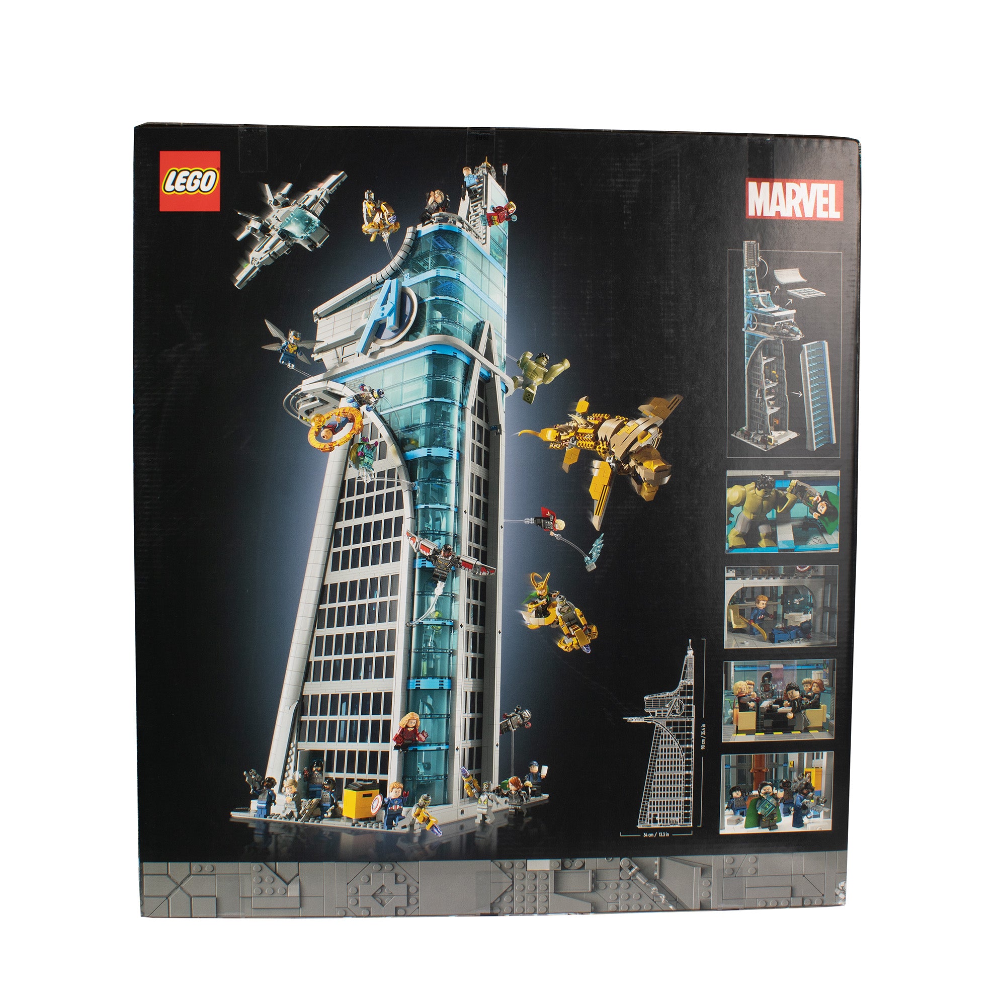 LEGO Marvel Avengers Tower Building Kit, Detailed Recreation of The Iconic HQ Featuring Classic Movie Scenes, 31 Figures and Authentic Accessories, Gift for Marvel Fans and Model-Makers, 76269