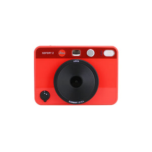 Leica Sofort 2 Digital and Instant Photo Camera with LCD Display, Two Shutter Releases, 10 Lens Effects, and Leica FOTOS App Support Red