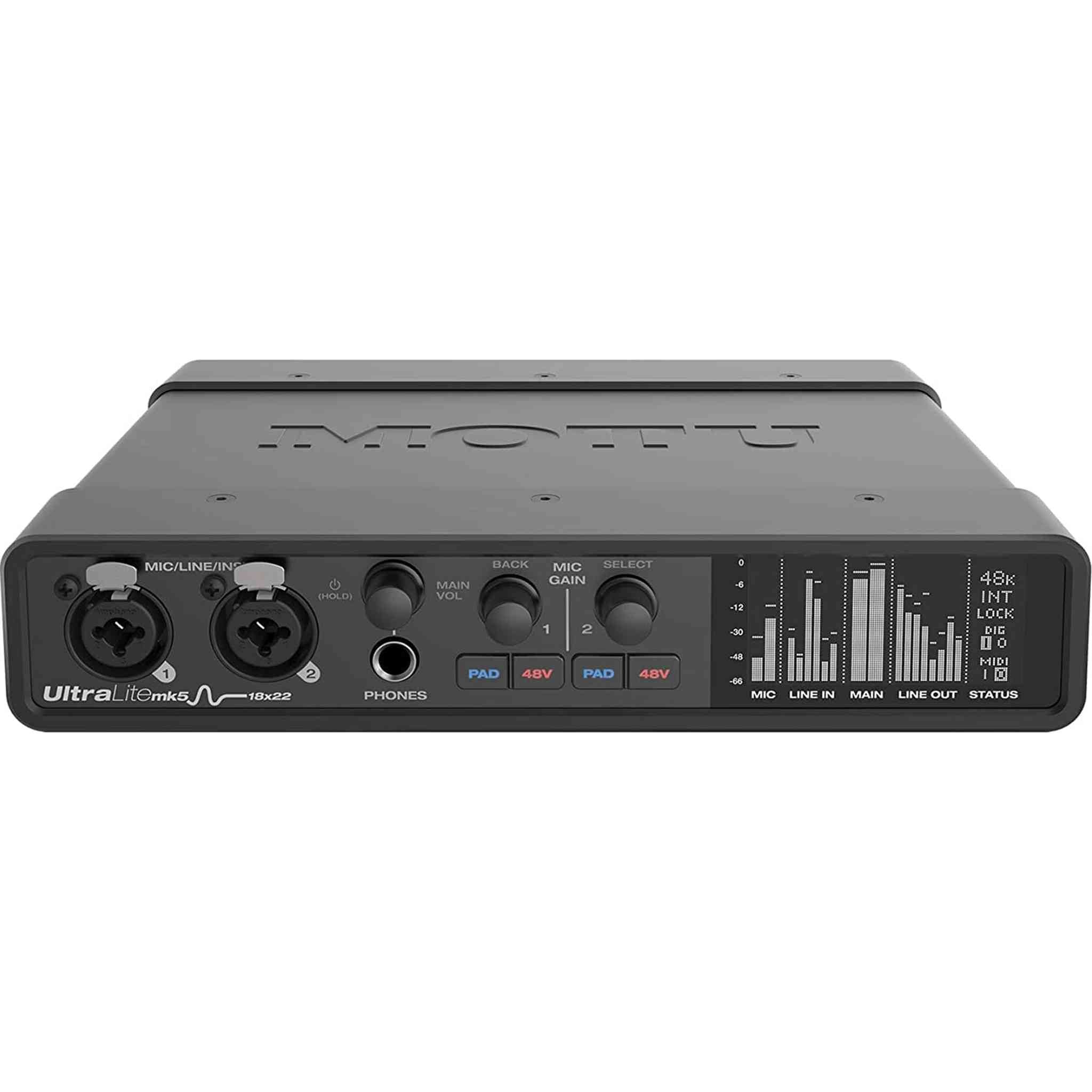 MOTU UltraLite-mk5 USB Audio Interface Bundle with Headphone, XLR Cables, and 6Ave Cleaning Kit