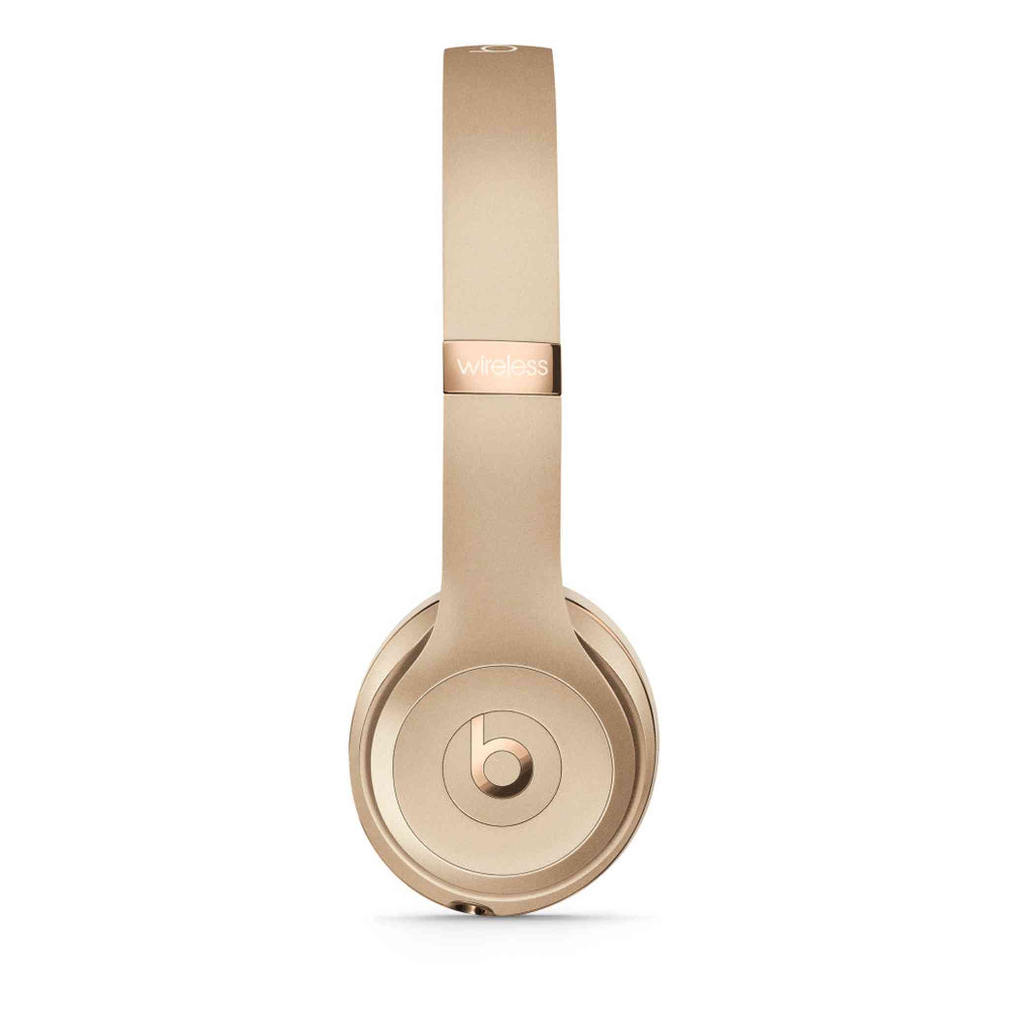 Beats Solo3 Wireless On-Ear Headphones - Gold 2024 Model Renewed