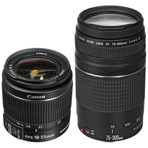Canon EOS Rebel T7 DSLR Camera with 18-55mm and 75-300mm Lenses 2727C021 Canon