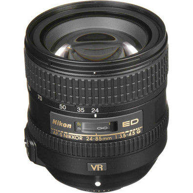 NIKON 24-85mm F/3.5-4.5G ED VR AF-S Nikkor Lens - White Box New Bulk Packaging