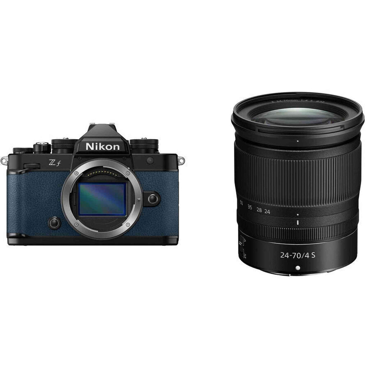 Nikon Z f Mirrorless Camera, Blue with NIKKOR Z 24-70mm f/4 S Lens - Reconditioned