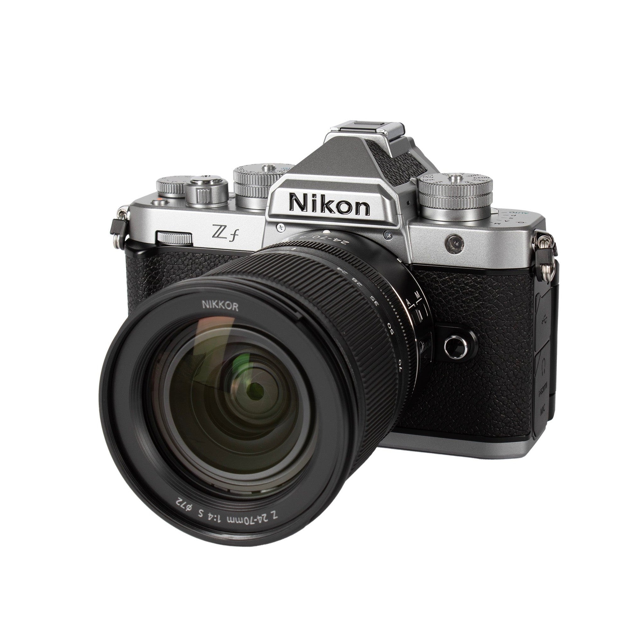 Nikon Zf Mirrorless Camera with 24-70mm f/4 Lens - Full Frame, 24.5MP, 4K UHD Video Recording with Dual Card Slots Silver