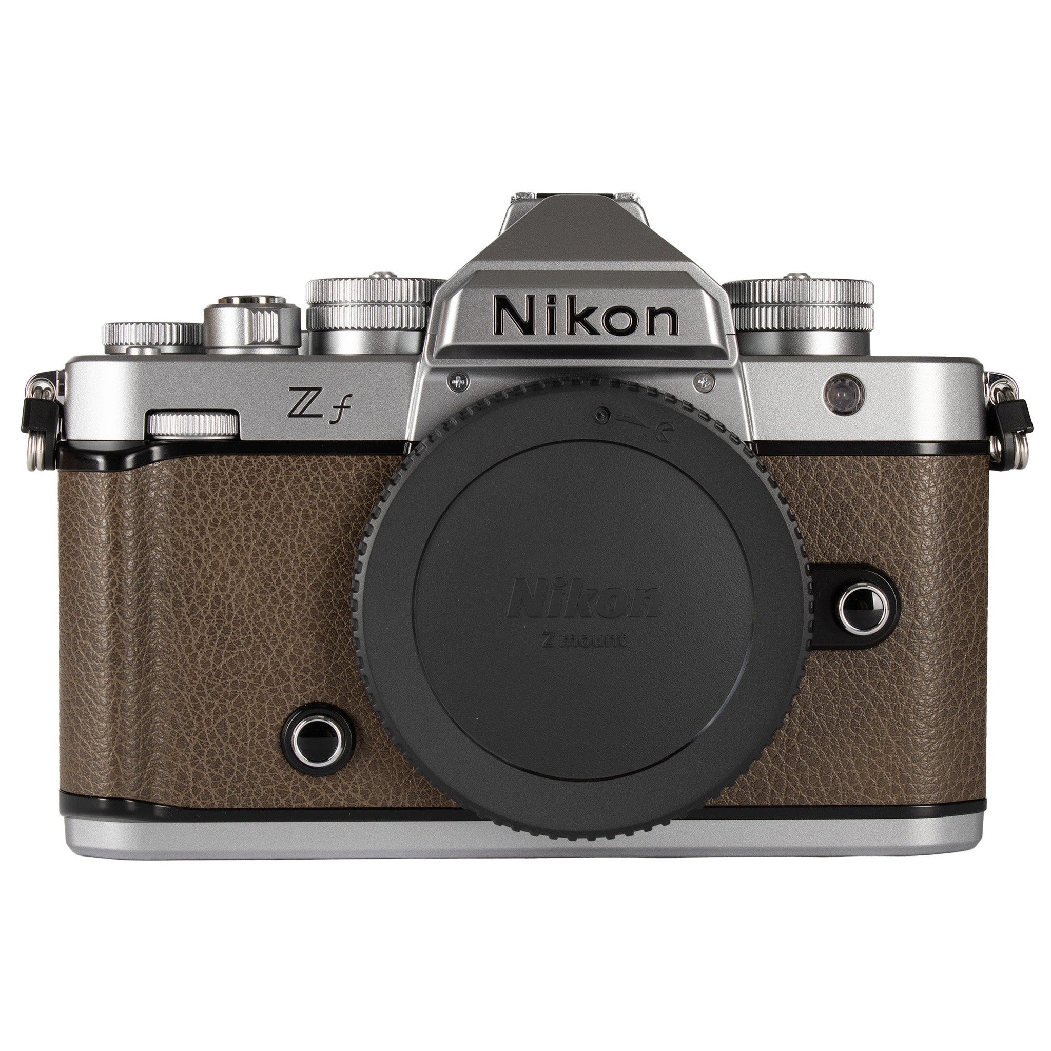 Nikon Zf 24.5MP Full Frame Mirrorless Camera with 273-Point Hybrid AF and 5-Axis Stabilization Silver & Sepia Brown