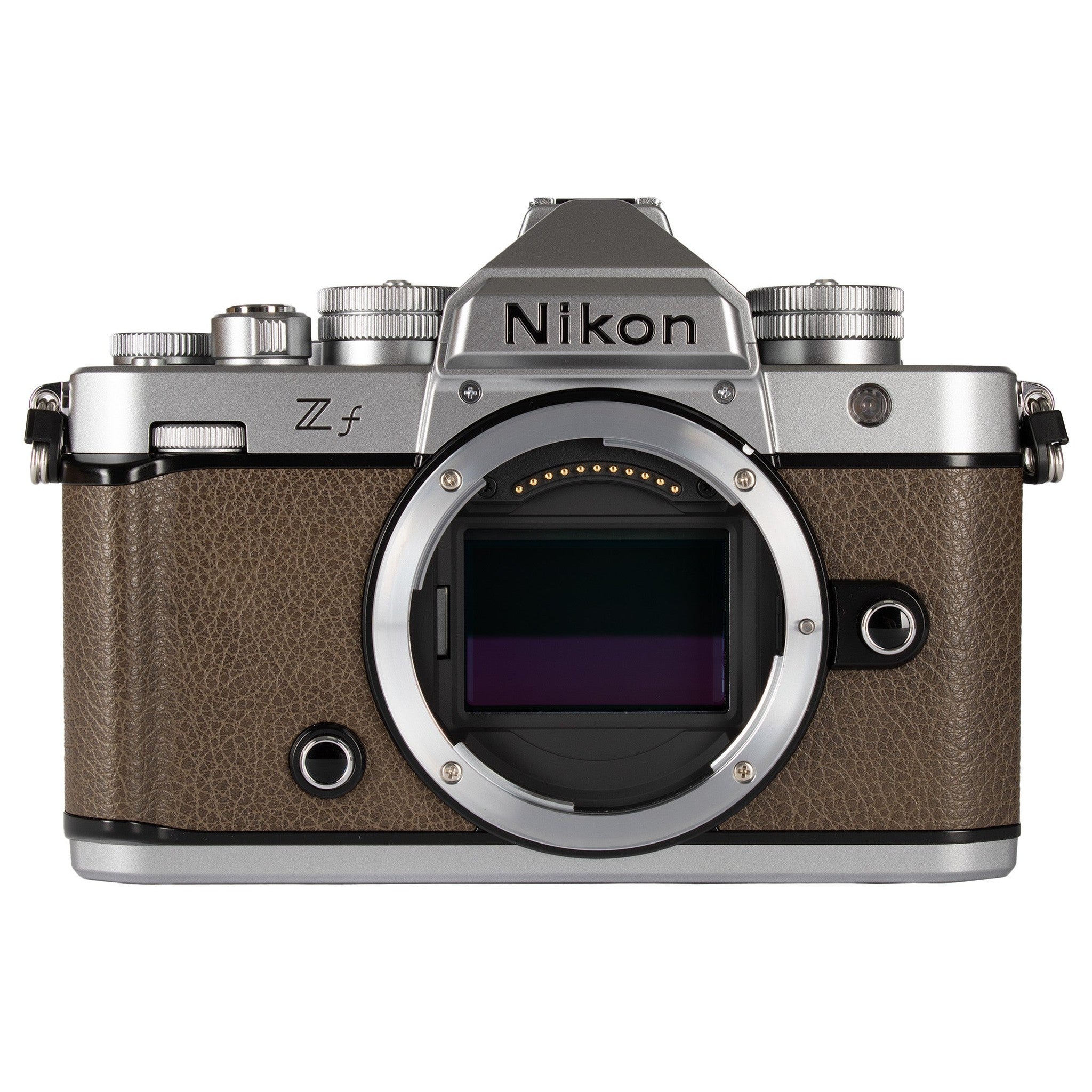 Nikon Zf 24.5MP Full Frame Mirrorless Camera with 273-Point Hybrid AF and 5-Axis Stabilization Silver & Sepia Brown