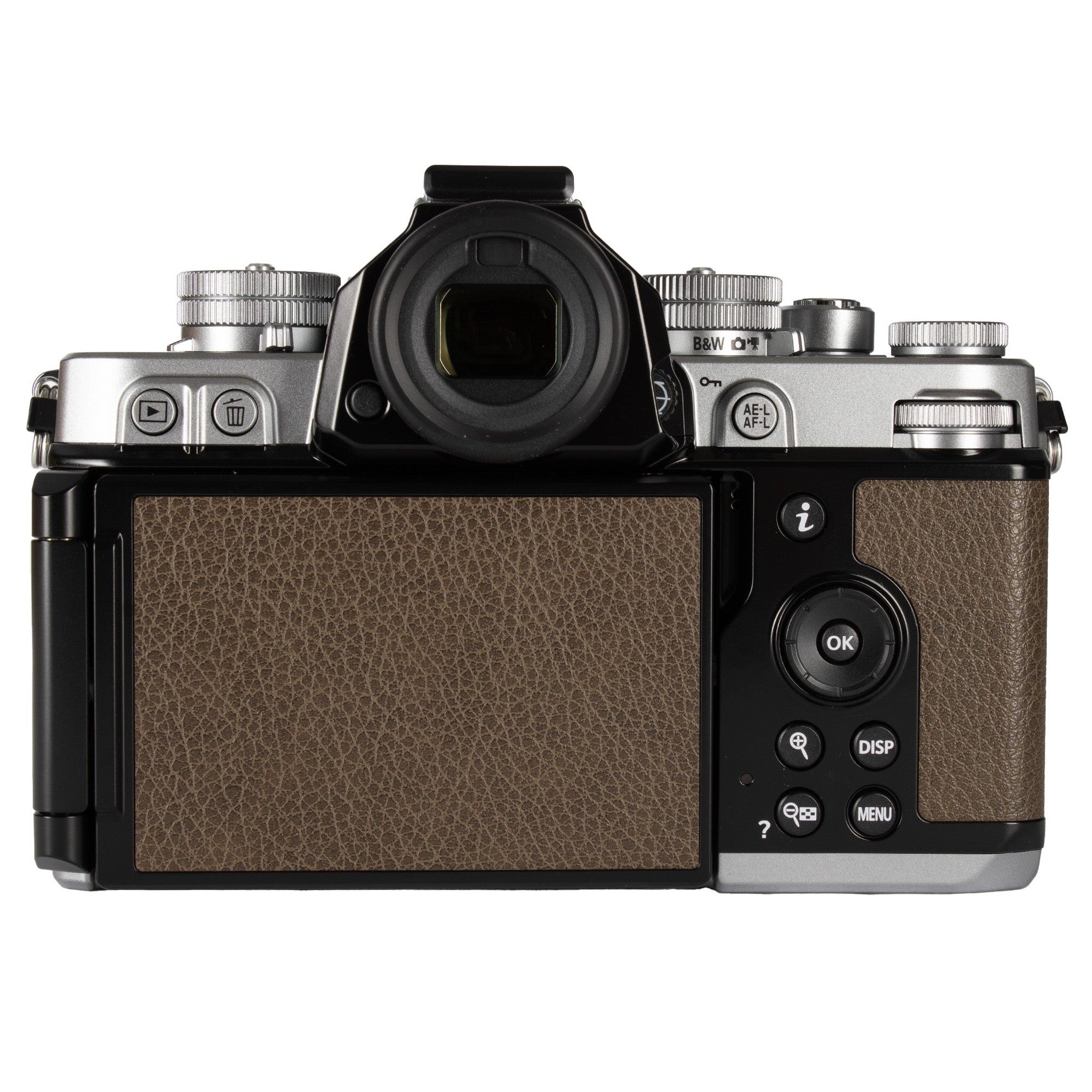Nikon Zf 24.5MP Full Frame Mirrorless Camera with 273-Point Hybrid AF and 5-Axis Stabilization Silver & Sepia Brown