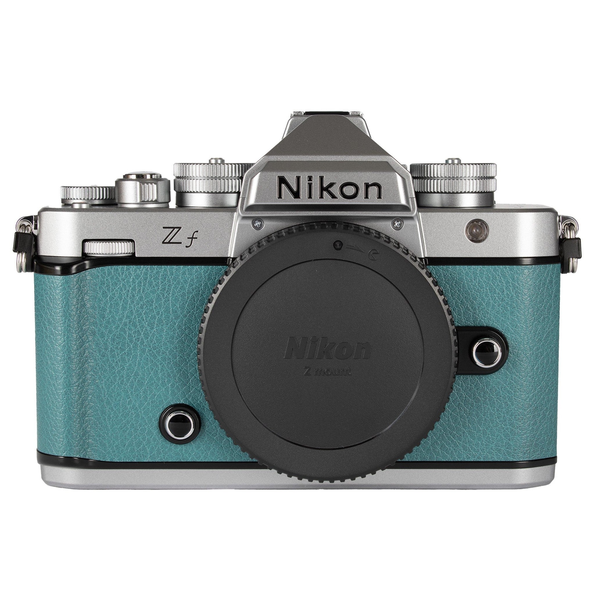 Nikon Zf Mirrorless Camera Body Only with 24.5MP Full-Frame BSI CMOS Sensor and EXPEED 7 Processor Silver and Teal Blue