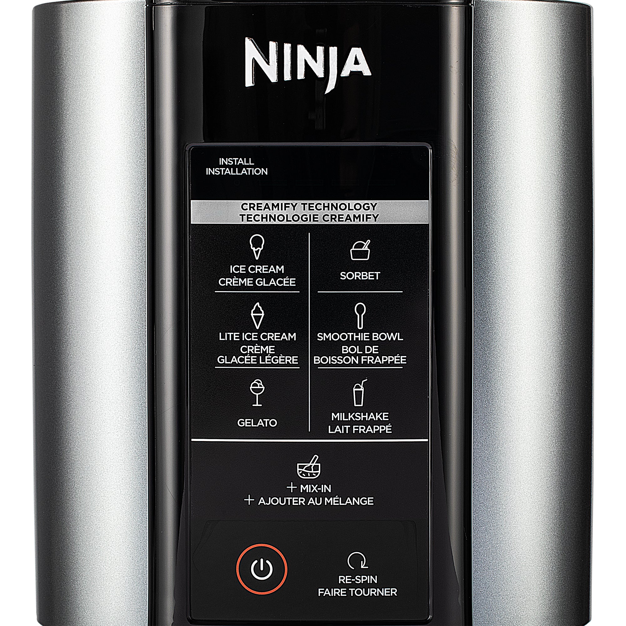 Ninja NC301 CREAMi Ice Cream Maker, for Gelato, Mix-ins, Milkshakes, Sorbet, Smoothie Bowls & More, 7 One-Touch Programs, with 2 Pint Containers & Lids, Compact Size, Perfect for Kids, Silver
