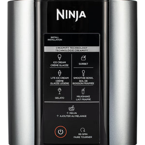 Ninja NC301 CREAMi Ice Cream Maker, for Gelato, Mix-ins, Milkshakes, Sorbet, Smoothie Bowls & More, 7 One-Touch Programs, with 2 Pint Containers & Lids, Compact Size, Perfect for Kids, Silver