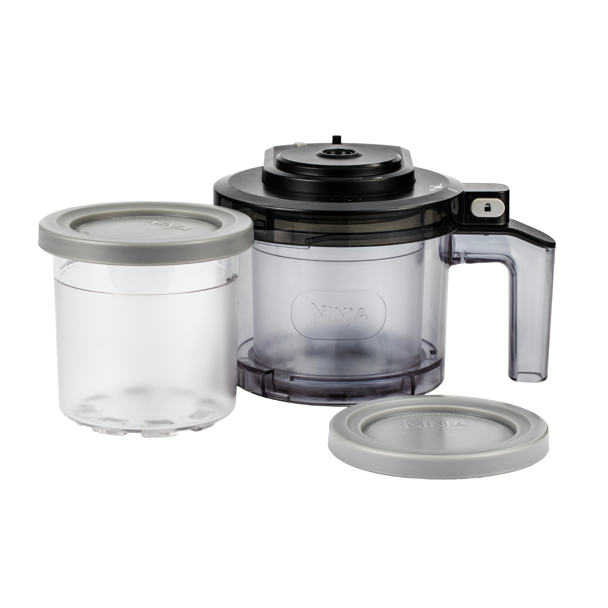 Ninja NC301 CREAMi Ice Cream Maker, for Gelato, Mix-ins, Milkshakes, Sorbet, Smoothie Bowls & More, 7 One-Touch Programs, with 2 Pint Containers & Lids, Compact Size, Perfect for Kids, Silver