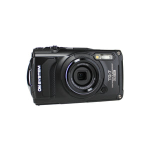 OM SYSTEM Tough TG-7 Black Waterproof Camera with 50 Piece Accessory Kit + Extra Battery + More