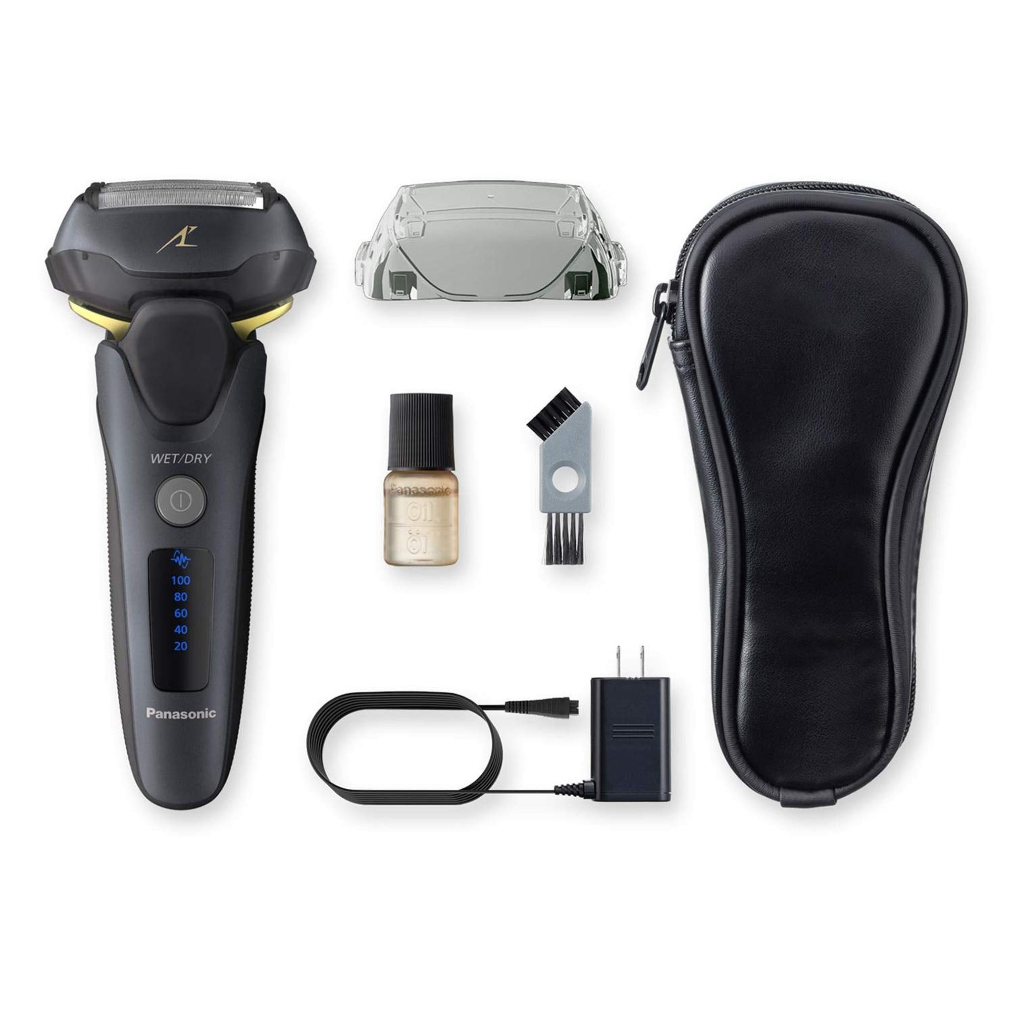 Panasonic ESLV67K Arc5 Wet/Dry Electric Shaver Matte Black Bundle with Cleaning Cloth 6th Ave Electronics