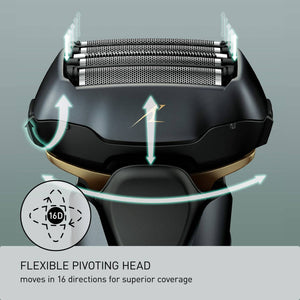 Panasonic ESLV97K Arc5 Wet/Dry 5 blade Electric Shaver Matte Black Bundle with Cleaning Cloth 6th Ave Electronics