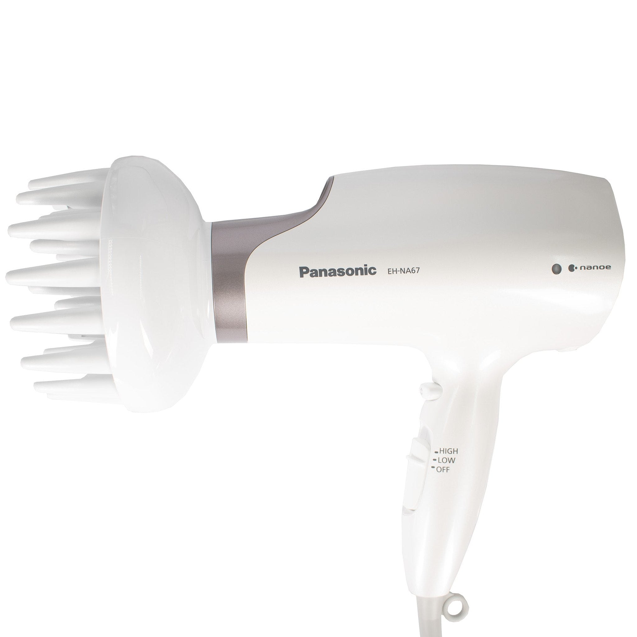 Panasonic EH-NA67-W Nanoe Salon Hair Dryer with Oscillating QuickDry Nozzle White