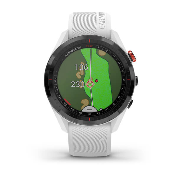 Garmin Approach S62 GPS Golf Watch (Black Bezel/White Band) with