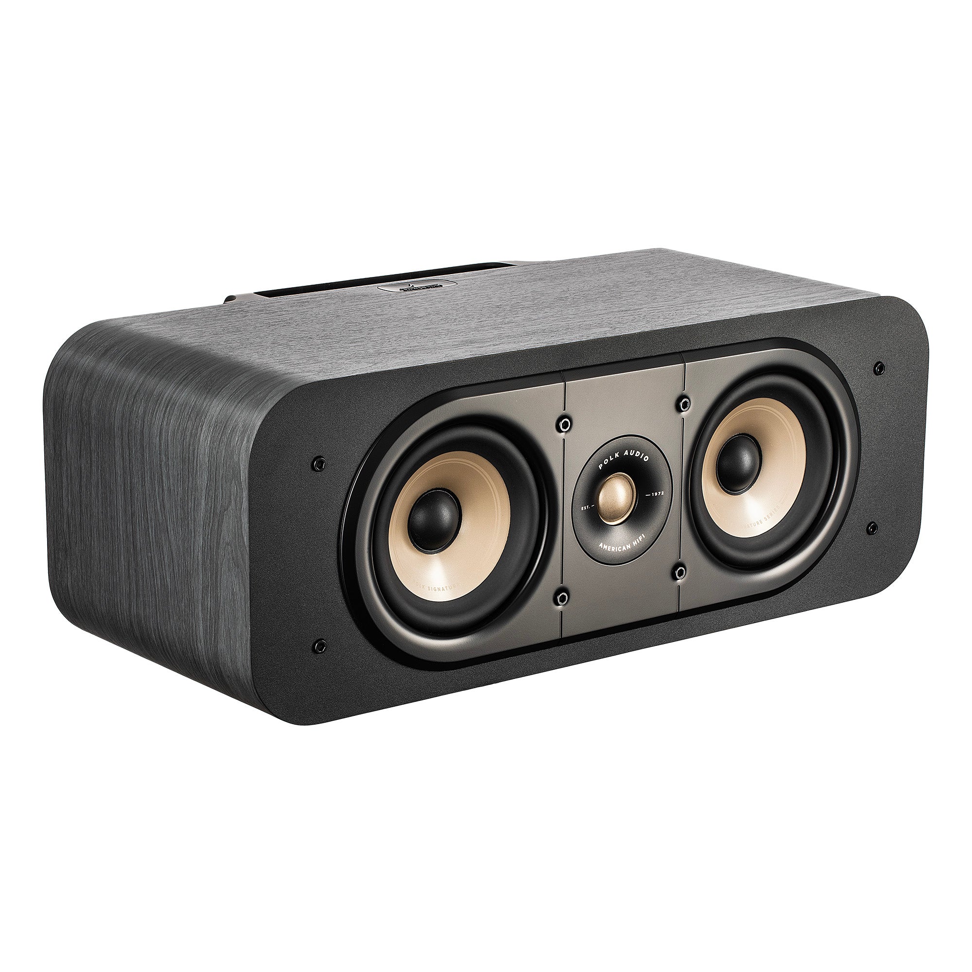 Polk Signature Elite ES30 Center Channel Speaker - Hi-Res Audio Certified, Dolby Atmos & DTS:X Compatible, 1" Tweeter & Two 5.25" Woofers, Dual Power Port for Effortless Bass, Stunning Black