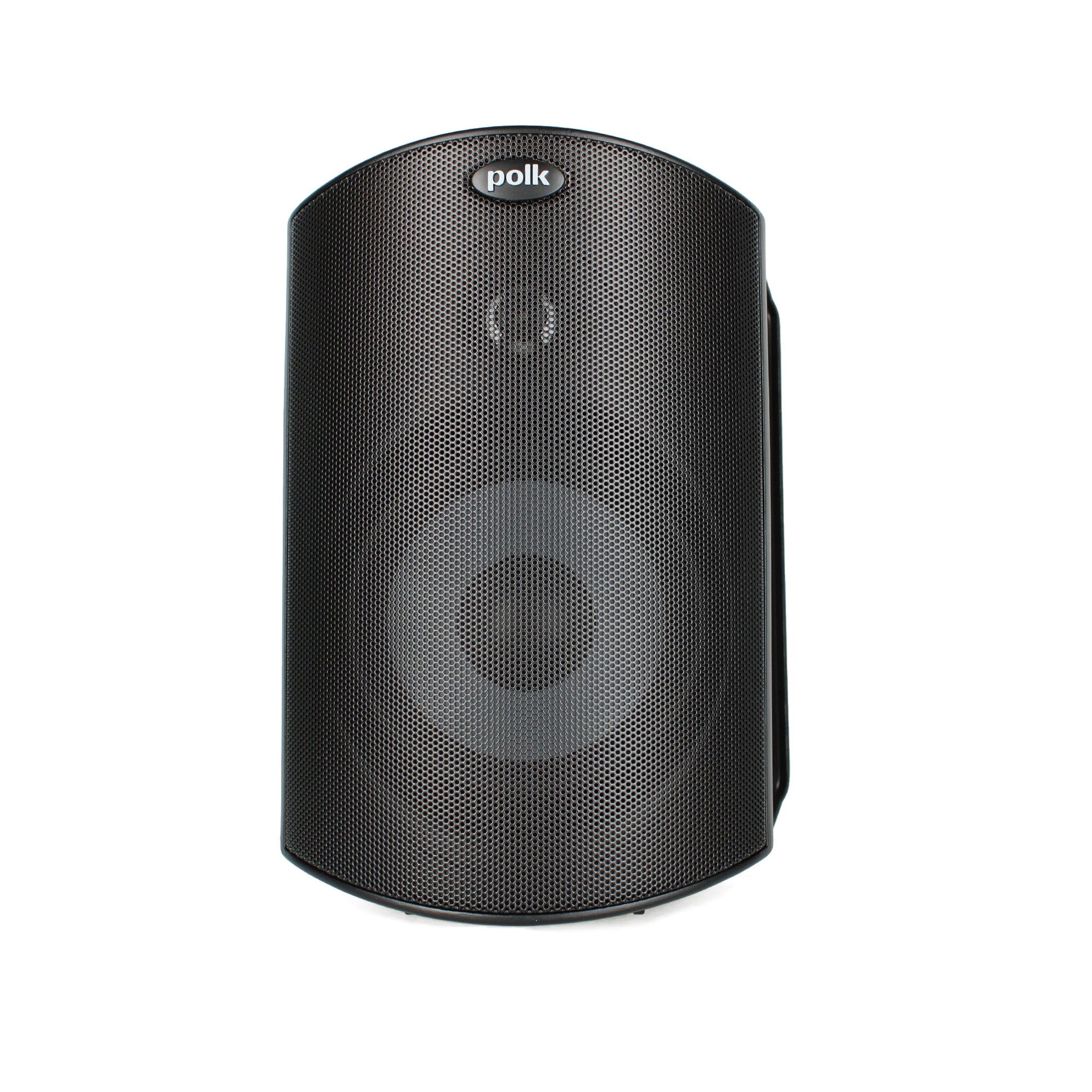 Polk Audio Atrium 4 Outdoor Speakers with Powerful Bass Pair, Black , All-Weather Durability, Broad Sound Coverage, Speed-Lock Mounting System