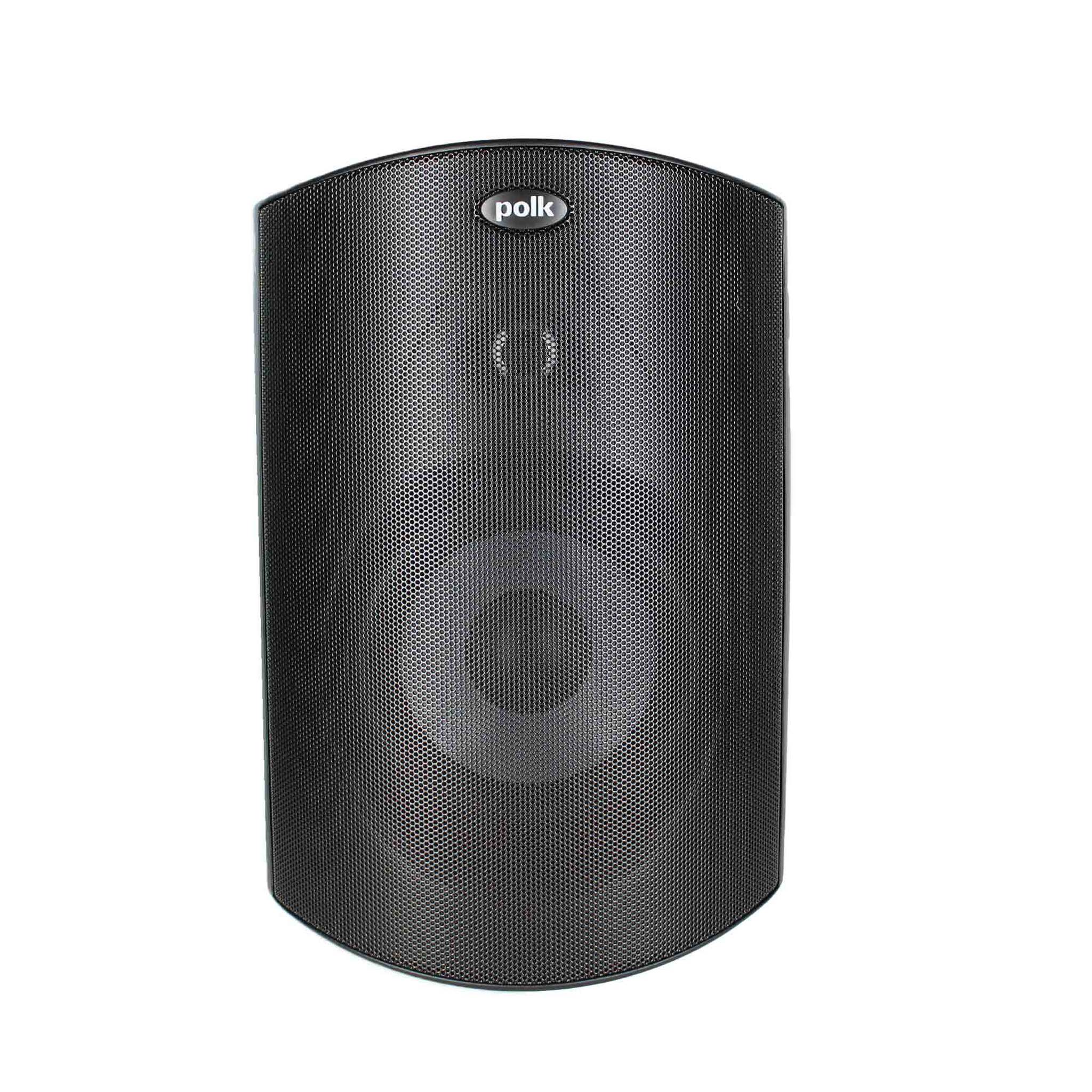 Polk Audio Atrium 5 Outdoor Speakers with Powerful Bass Pair, Black , All-Weather Durability, Broad Sound Coverage, Speed-Lock Mounting System