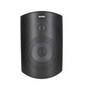 Polk Audio Atrium 5 Outdoor Speakers with Powerful Bass Pair, Black , All-Weather Durability, Broad Sound Coverage, Speed-Lock Mounting System