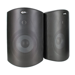 Polk Audio Atrium 5 Outdoor Speakers with Powerful Bass Pair, Black , All-Weather Durability, Broad Sound Coverage, Speed-Lock Mounting System